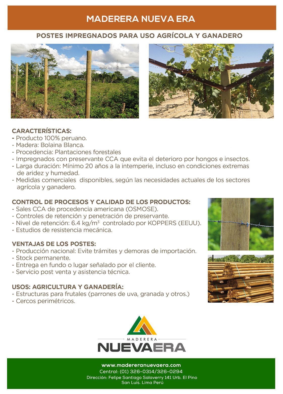 Usos de los postes de madera de pino